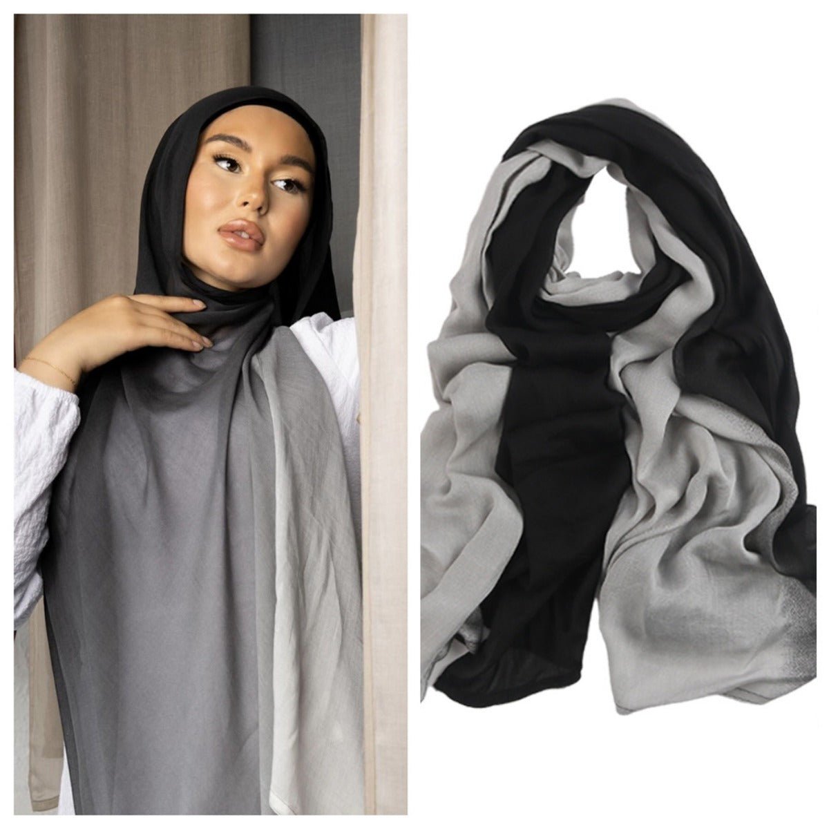 Premium Modal Cotton Headscarves Gradient Hijab Collection(MH123) - Mariam's Collection
