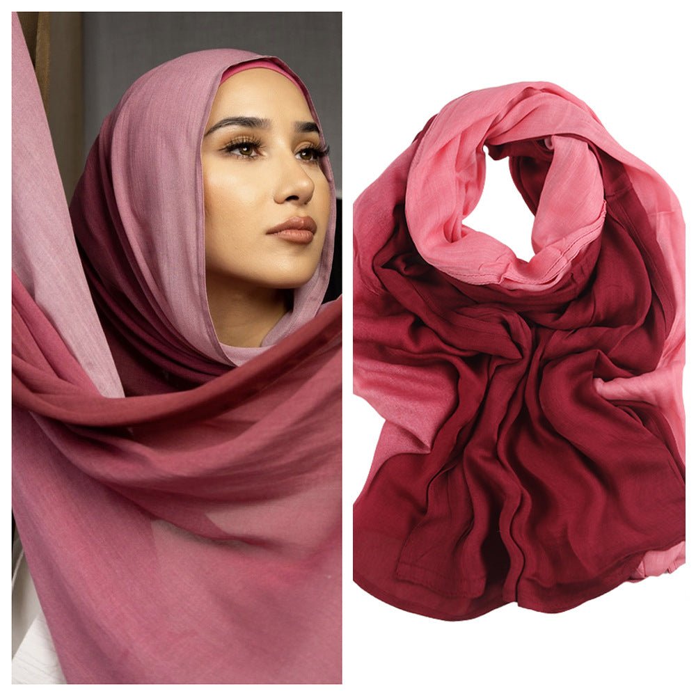 Premium Modal Cotton Headscarves Gradient Hijab Collection(MH123) - Mariam's Collection