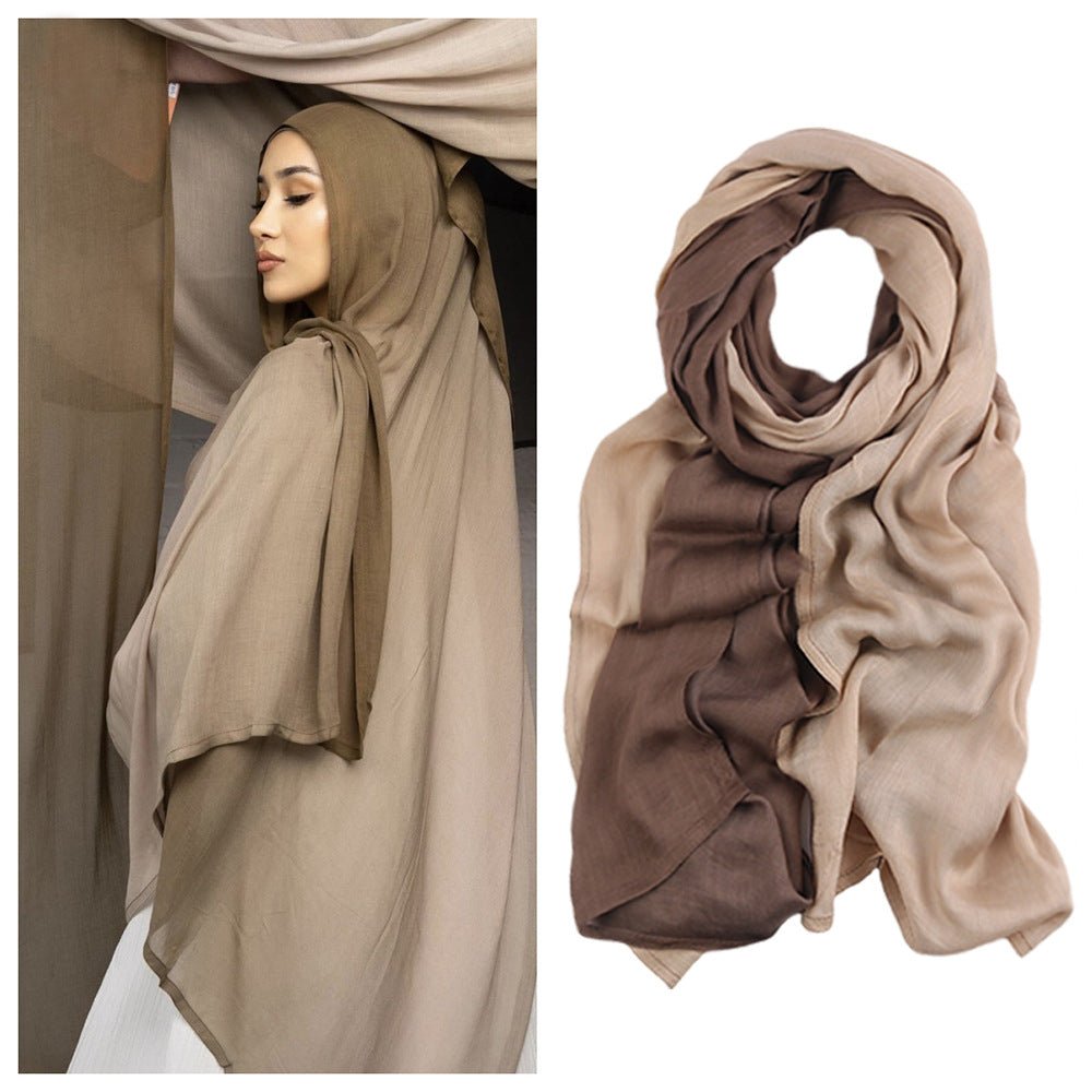 Premium Modal Cotton Headscarves Gradient Hijab Collection(MH123) - Mariam's Collection