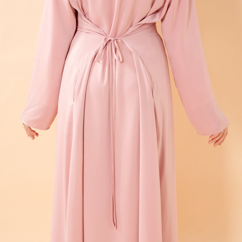 Premium Modest Luxury Organza Cape A - Line Maxi Dress Abaya(MA300) - Mariam's Collection