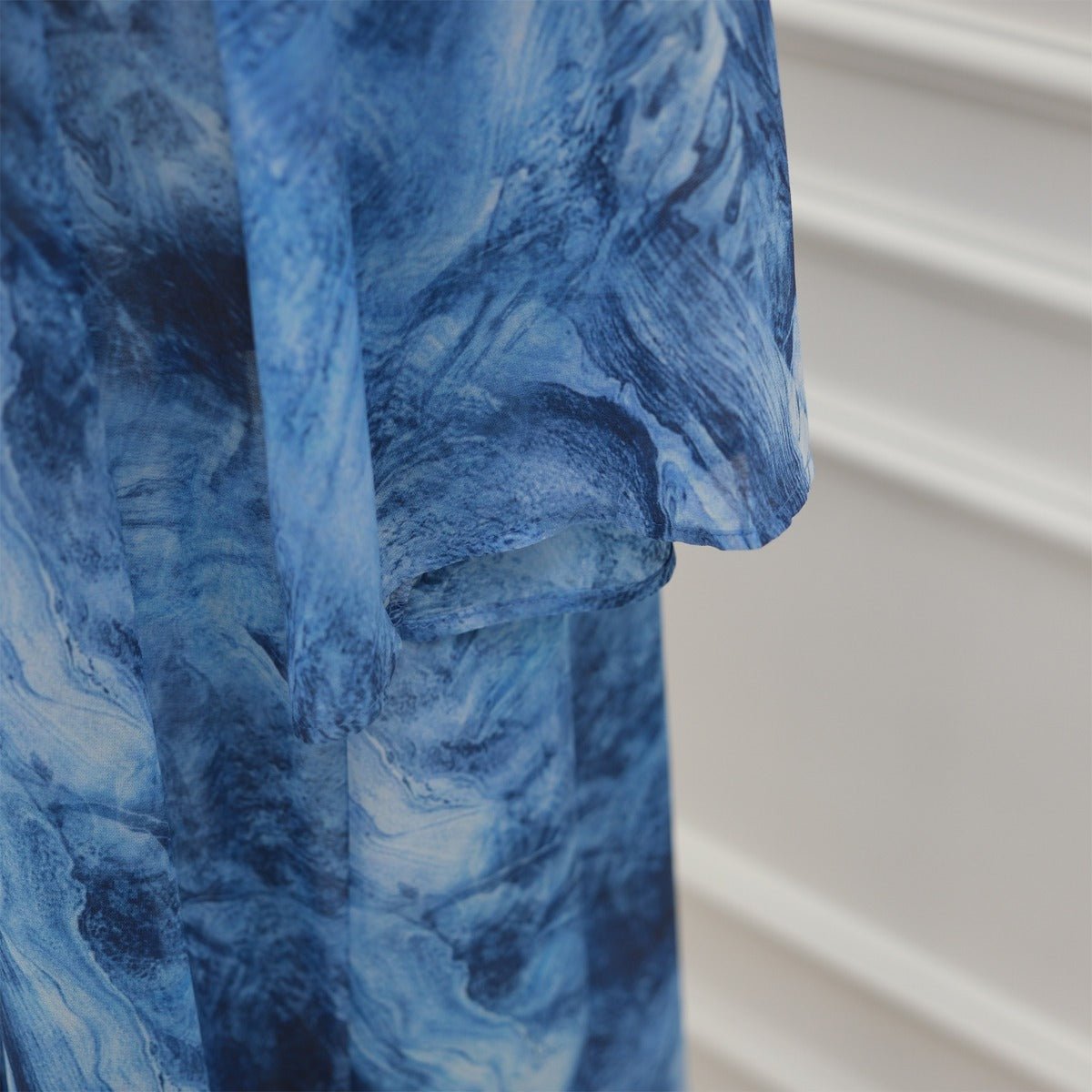 Printed Cardigan Abaya Collection | Modest Luxury Loungewear Feather - Print Robes (MOA194) - Mariam's Collection