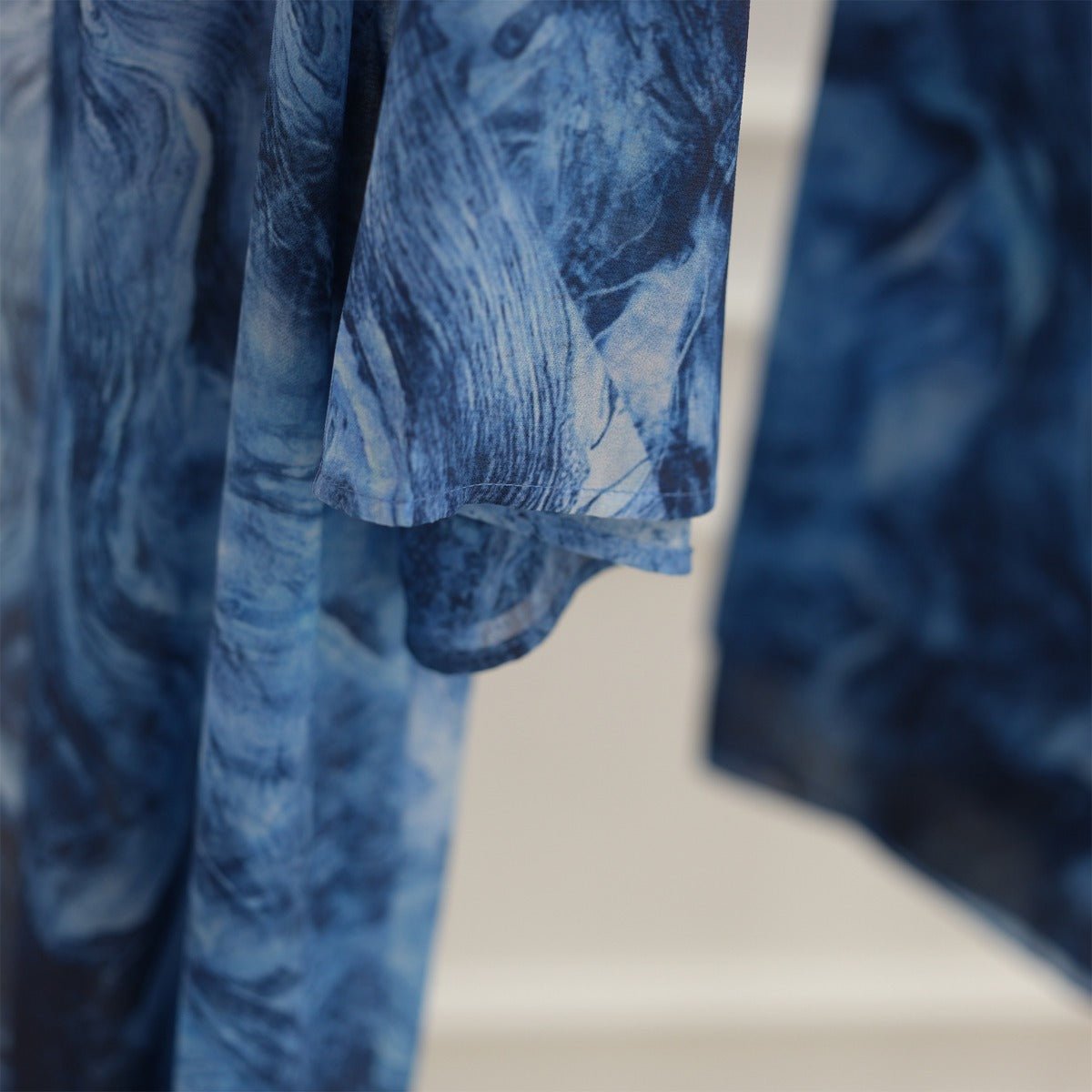 Printed Cardigan Abaya Collection | Modest Luxury Loungewear Feather - Print Robes (MOA194) - Mariam's Collection