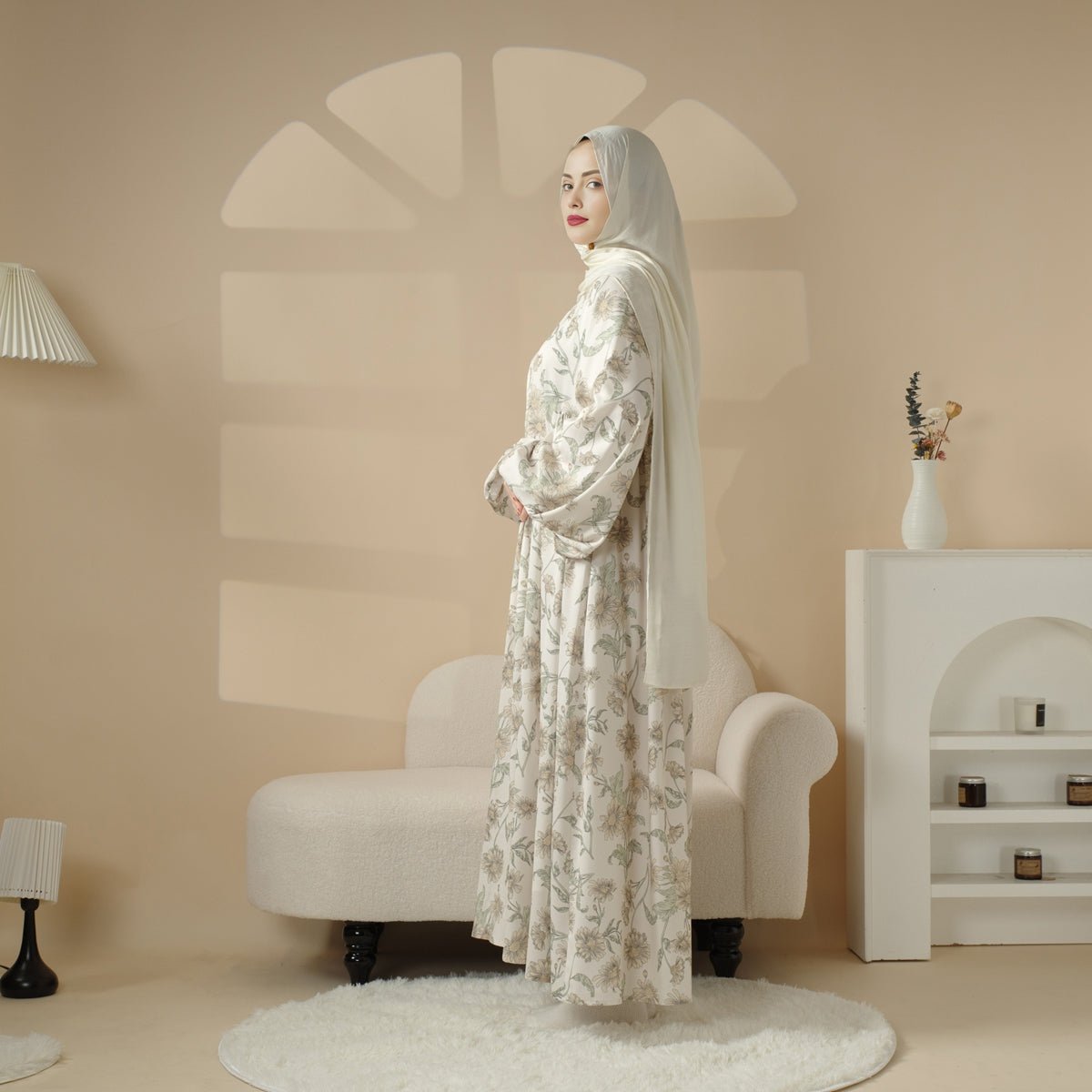 Printed Reversible Abaya (MA082) - Mariam's Collection