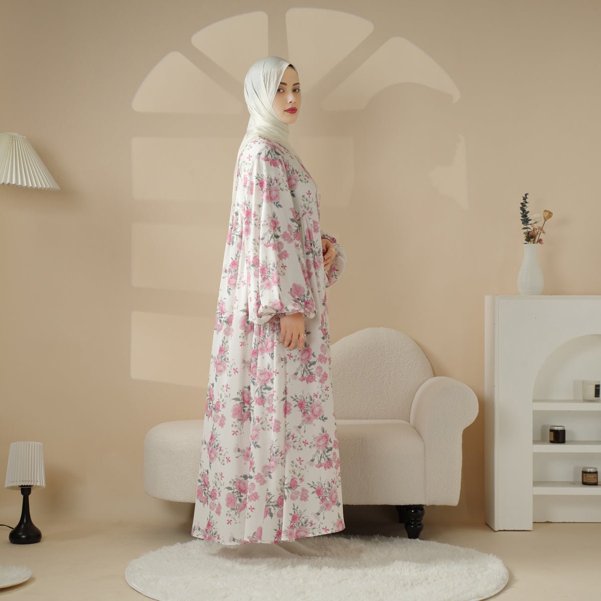 Printed Reversible Abaya (MA082) - Mariam's Collection