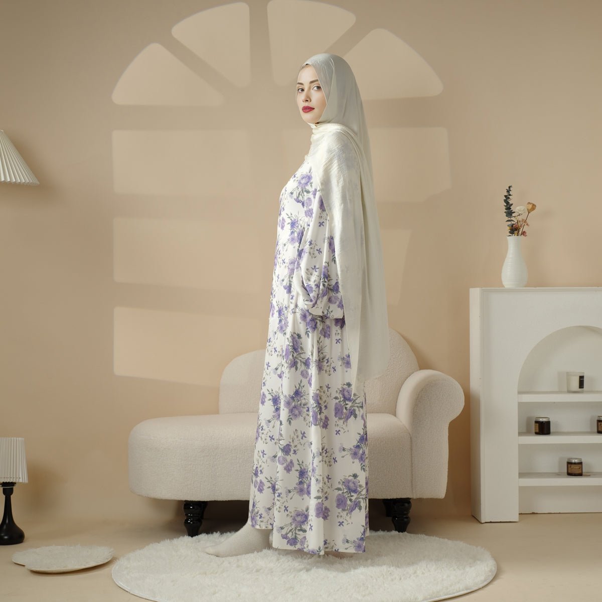 Printed Reversible Abaya (MA082) - Mariam's Collection