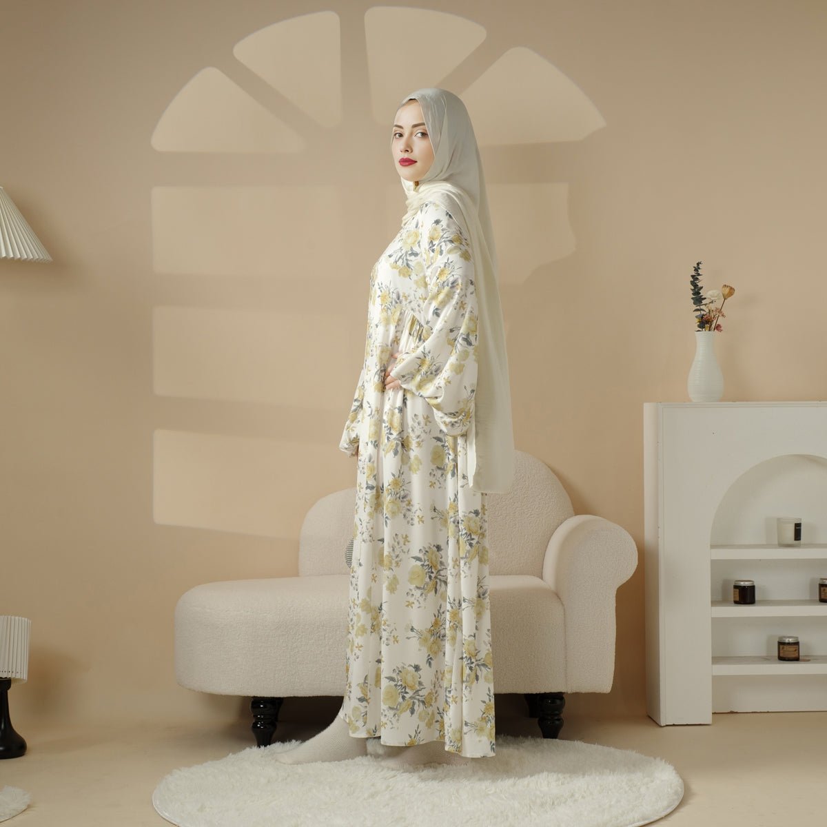 Printed Reversible Abaya (MA082) - Mariam's Collection