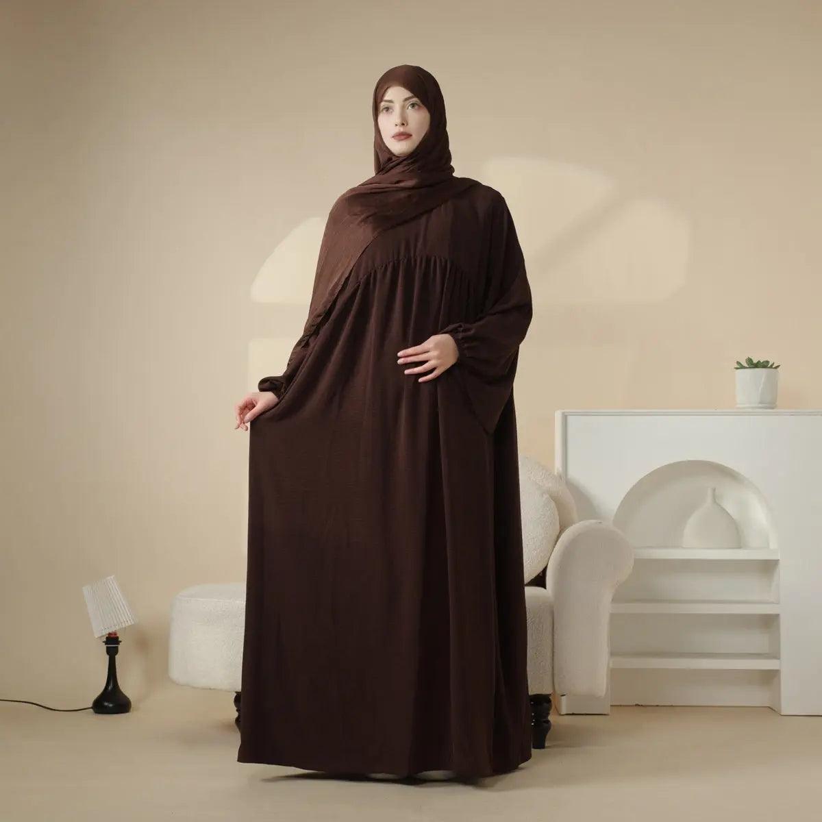 Reversible Abaya Made With Crepe Fabric (MA035) - Mariam's Collection