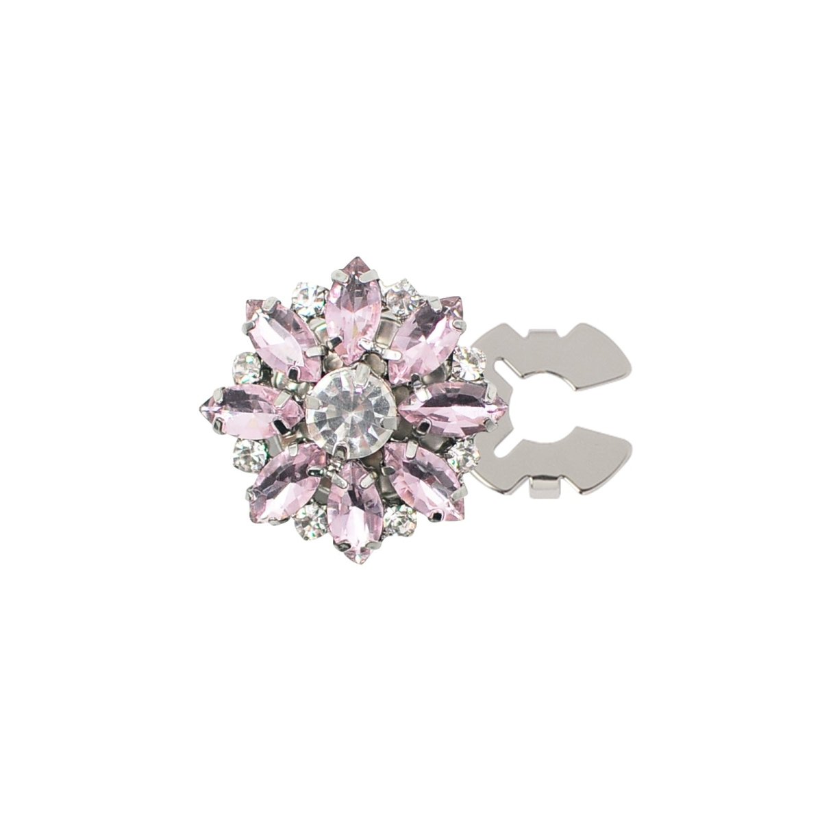 Rhinestone Button Covers | Crystal Flower Decorative Clips(MAC359) - Mariam's Collection