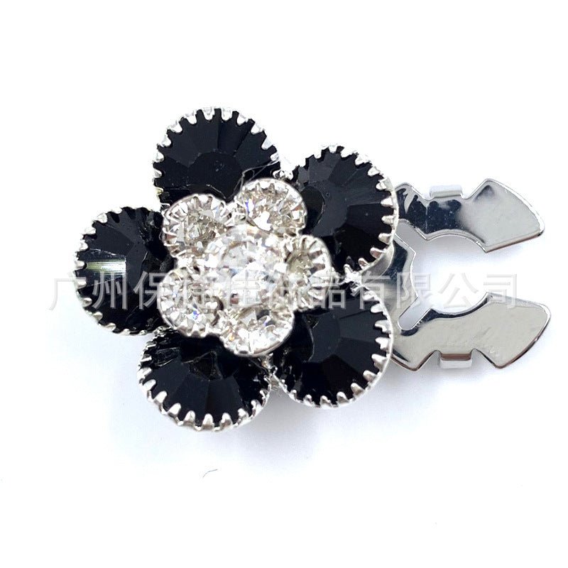 Rhinestone Button Covers | Crystal Flower Decorative Clips(MAC359) - Mariam's Collection