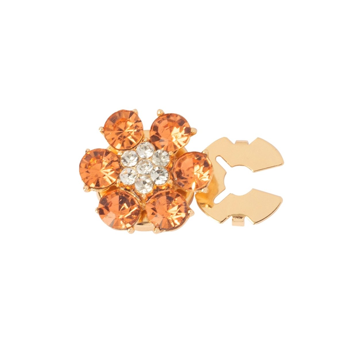 Rhinestone Button Covers | Crystal Flower Decorative Clips(MAC359) - Mariam's Collection