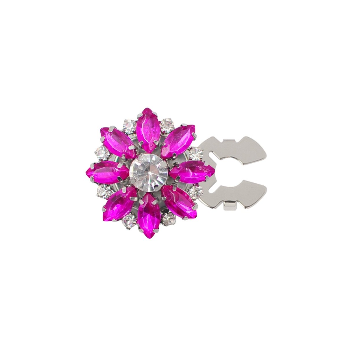 Rhinestone Button Covers | Crystal Flower Decorative Clips(MAC359) - Mariam's Collection