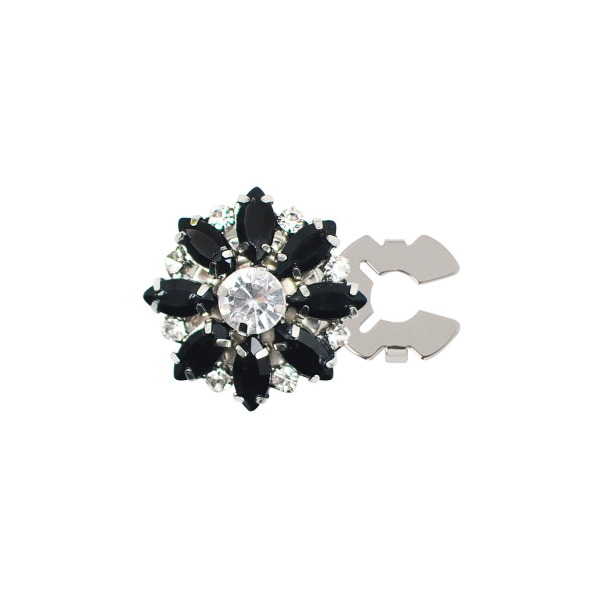 Rhinestone Button Covers | Crystal Flower Decorative Clips(MAC359) - Mariam's Collection