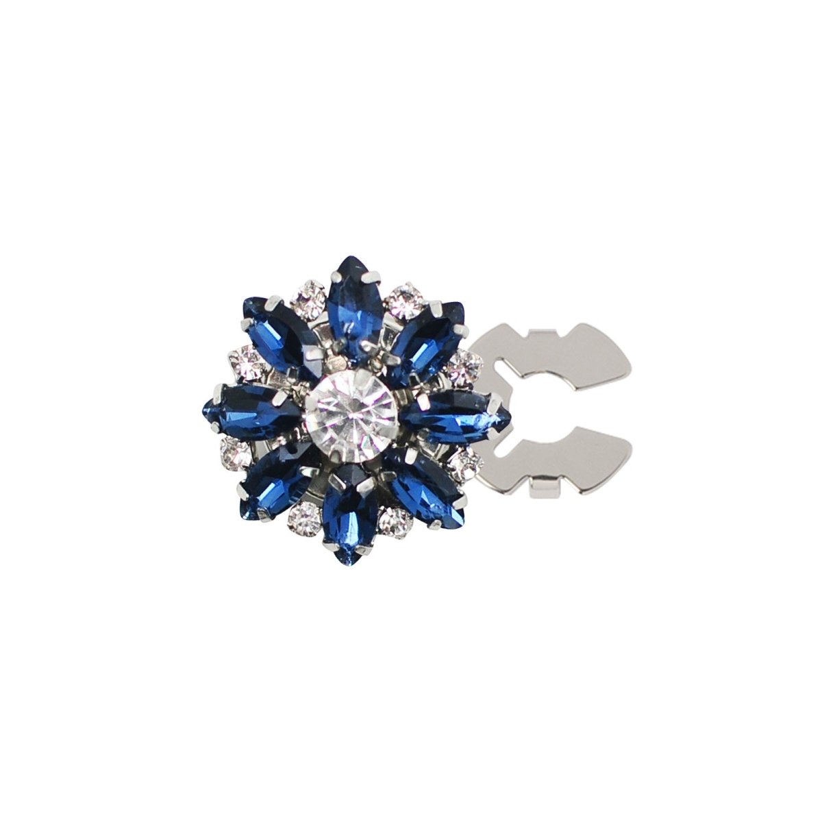 Rhinestone Button Covers | Crystal Flower Decorative Clips(MAC359) - Mariam's Collection