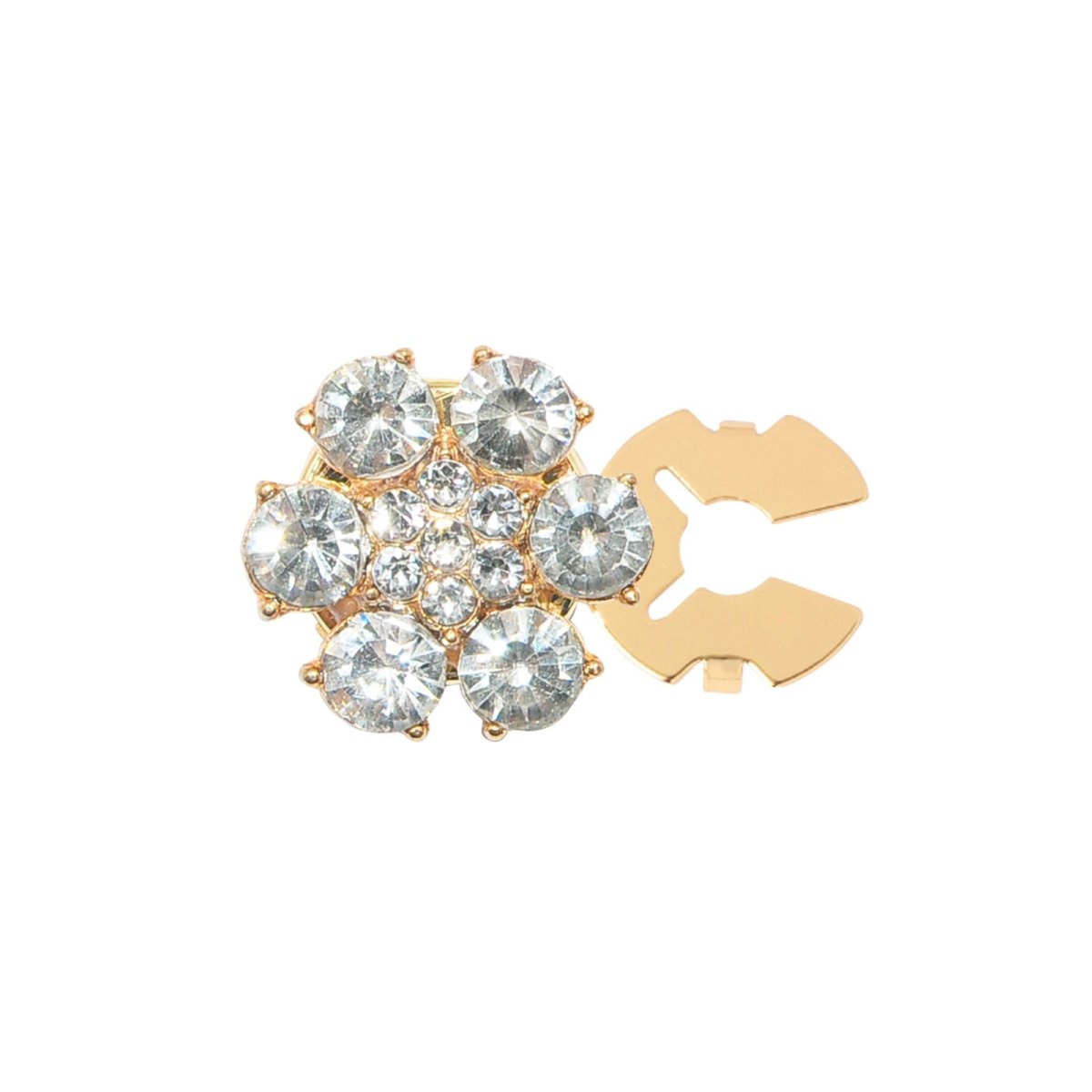 Rhinestone Button Covers | Crystal Flower Decorative Clips(MAC359) - Mariam's Collection