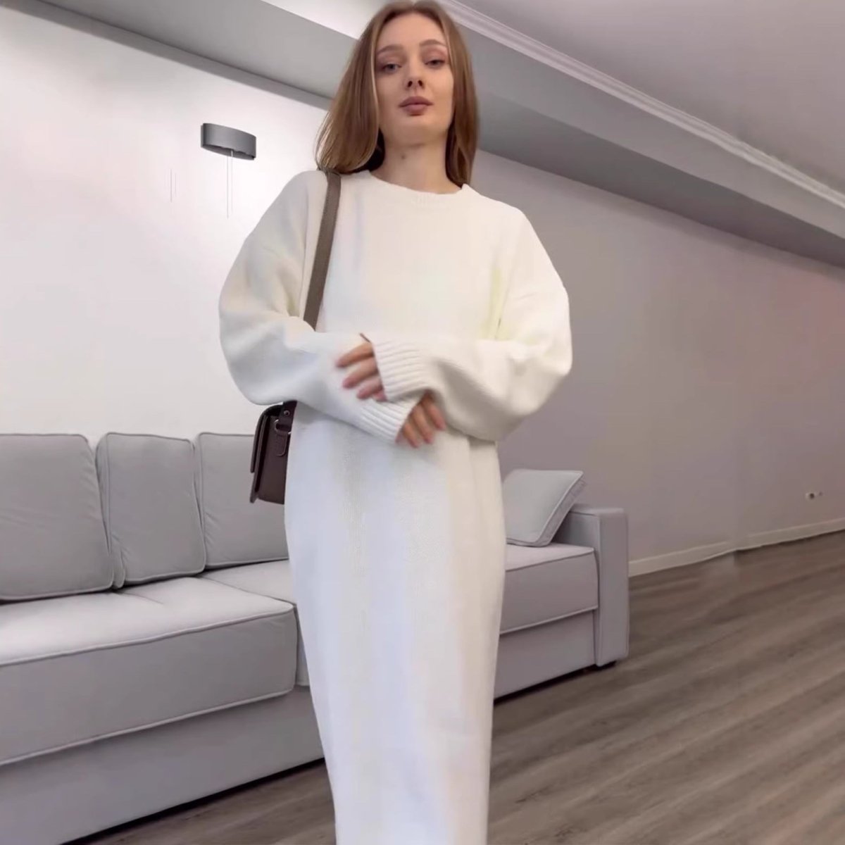 Ribbed Knit Maxi Dress(MS443) - Mariam's Collection
