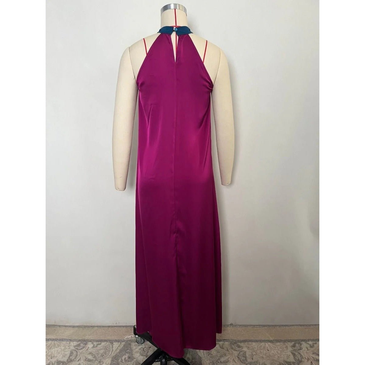 Rose Purple Luxury Feather - Embellished Abaya Dress Two - Piece Set with Crystal & Bead Details. (MOA159) - Mariam's Collection