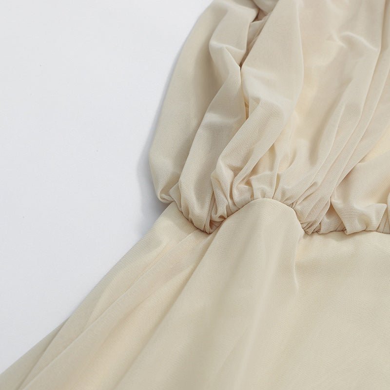 Soft fabric drape and fluid movement of pleated skirt