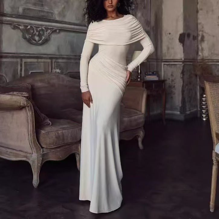 Ruched Bodycon Maxi Dress(MS219) - Mariam's Collection