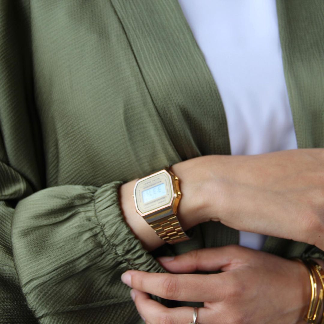 Satin Bunched Sleeve Open Abaya (MOA048) - Mariam's Collection