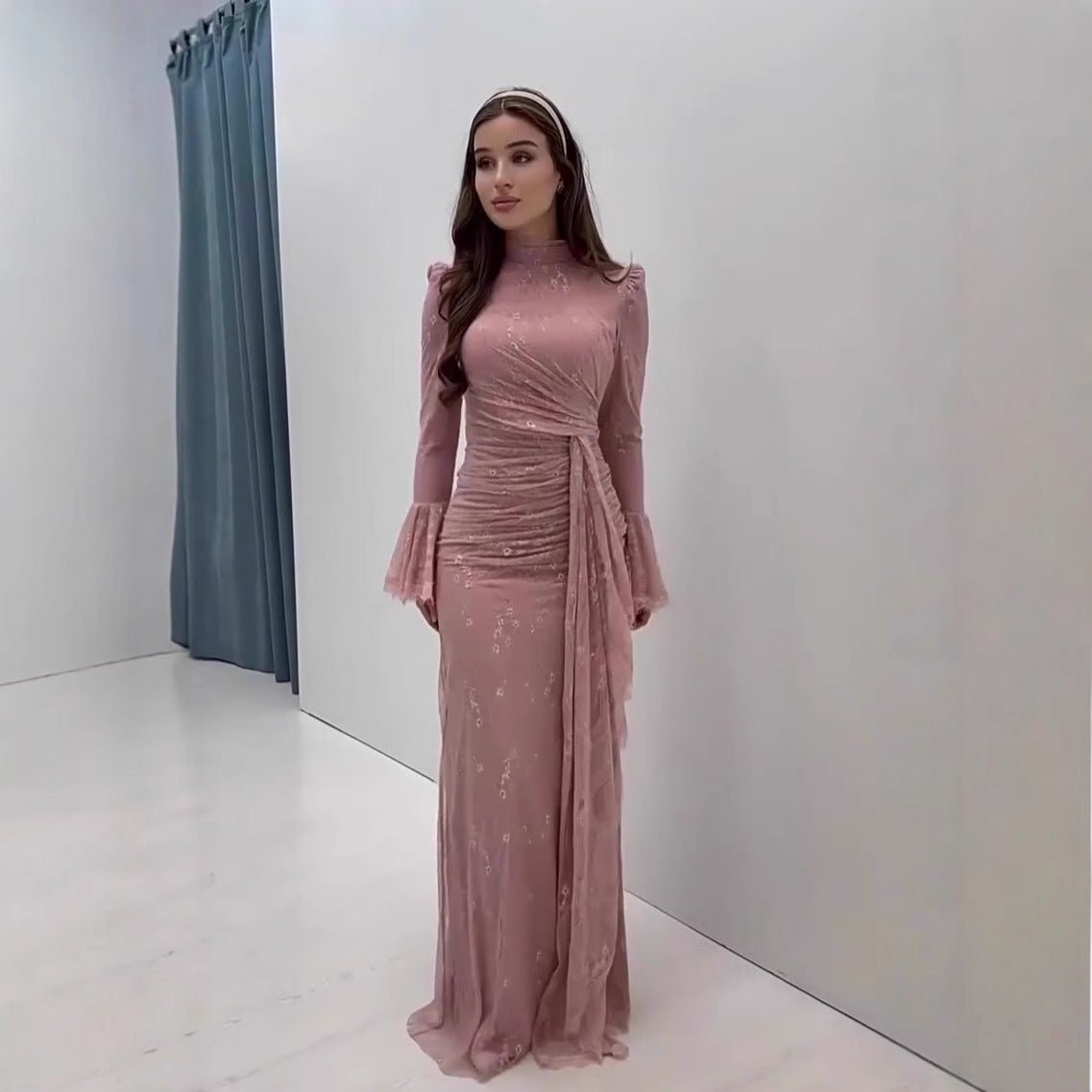 Sequin Embellished Maxi Dress(MS282) - Mariam's Collection