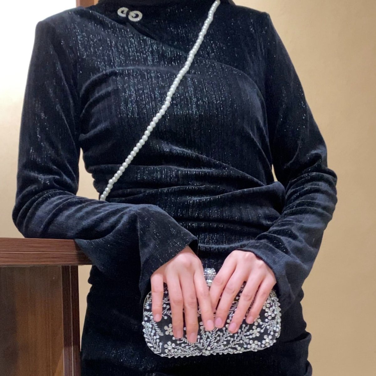 Shimmer Velvet Ruched Mermaid Gown(MA358) - Mariam's Collection