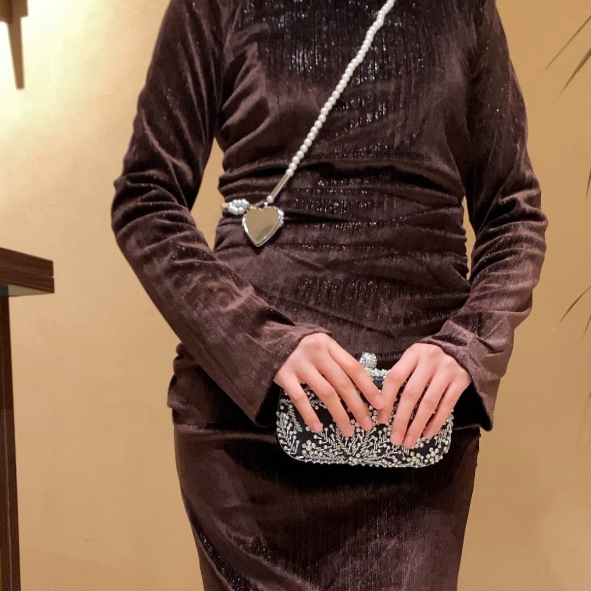 Shimmer Velvet Ruched Mermaid Gown(MA358) - Mariam's Collection