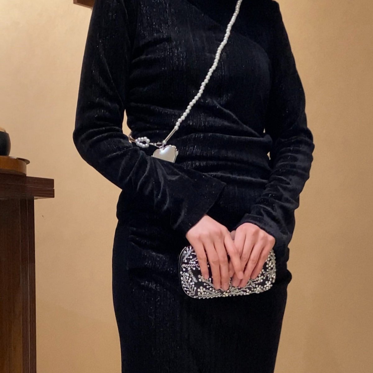 Shimmer Velvet Ruched Mermaid Gown(MA358) - Mariam's Collection