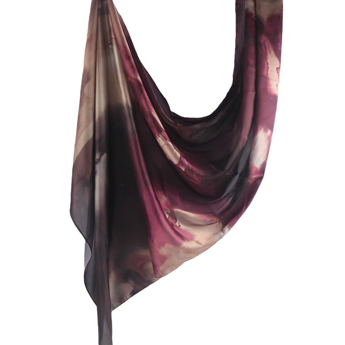 Silk Marble Print Hijab Scarf(MH209) - Mariam's Collection