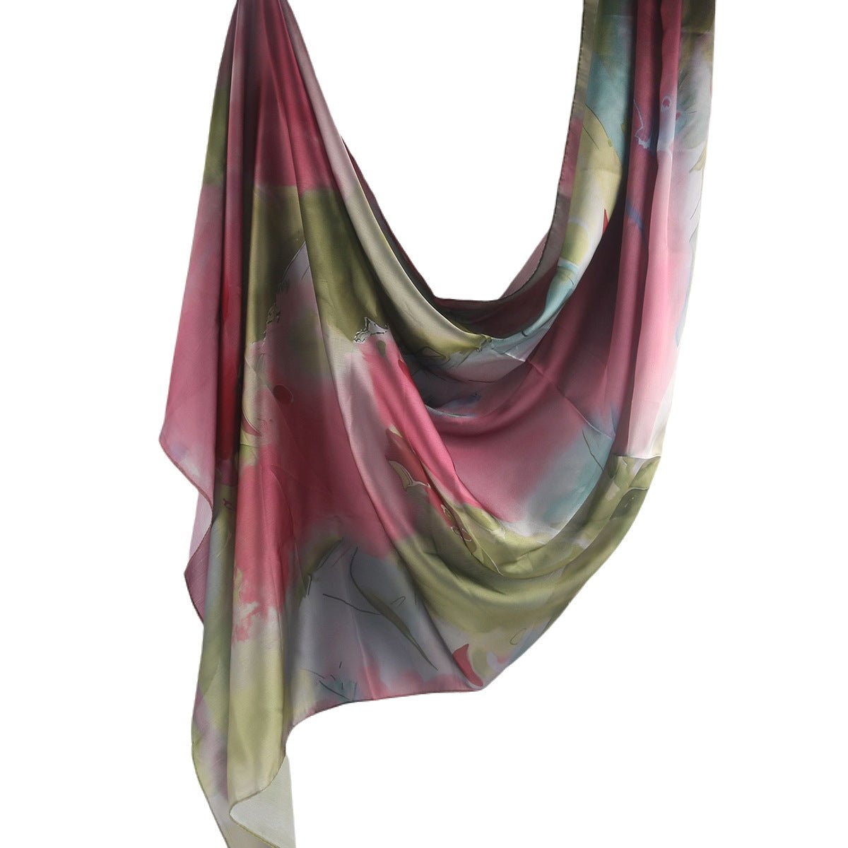 Silk Marble Print Hijab Scarf(MH209) - Mariam's Collection