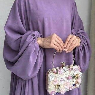 Simple Puff Balloon Sleeve Abaya (MA066) - Mariam's Collection