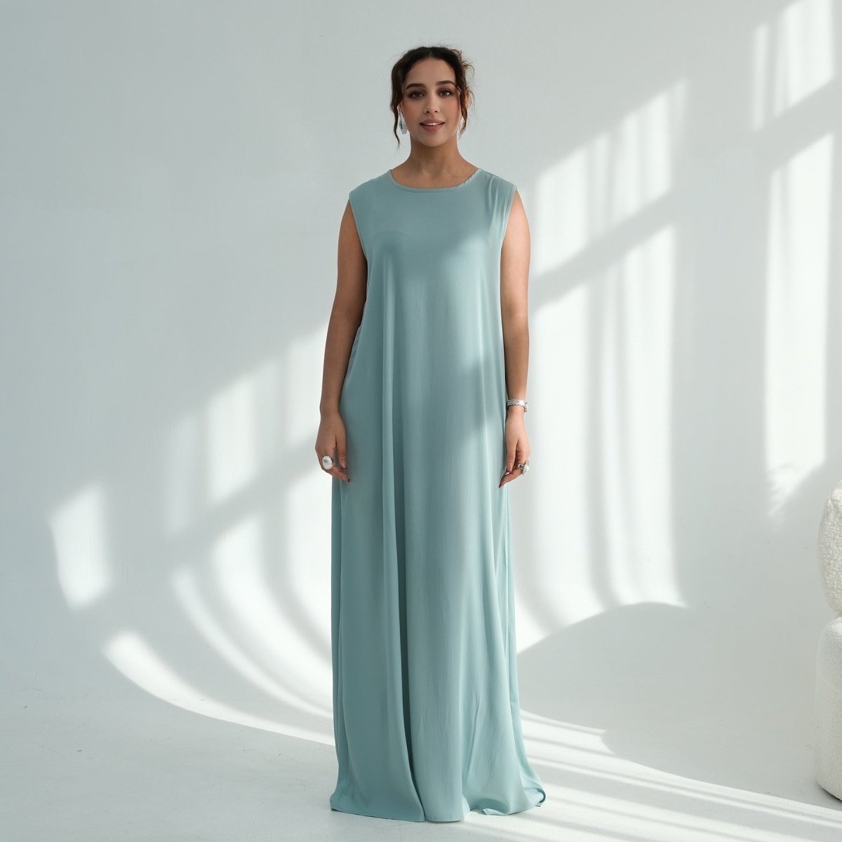 Sleeveless Maxi Dress Abaya – Casual Kaftan Maxi Dress MA399