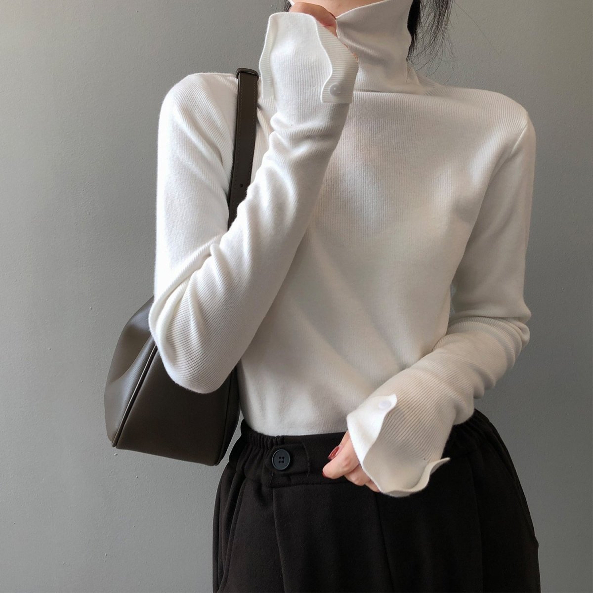 Slim Fit Turtleneck Base Layer Sweater(MS171) - Mariam's Collection