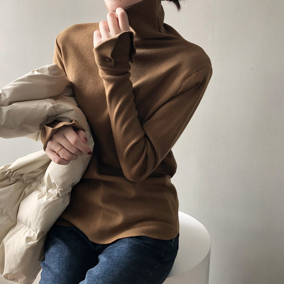 Slim Fit Turtleneck Base Layer Sweater(MS171) - Mariam's Collection