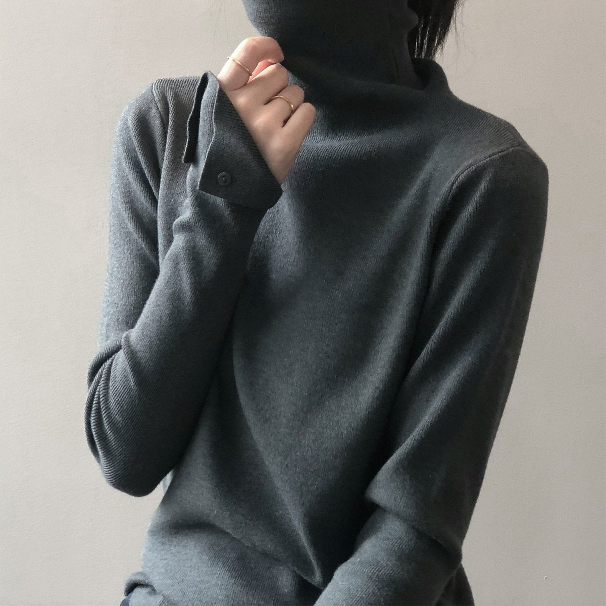 Slim Fit Turtleneck Base Layer Sweater(MS171) - Mariam's Collection