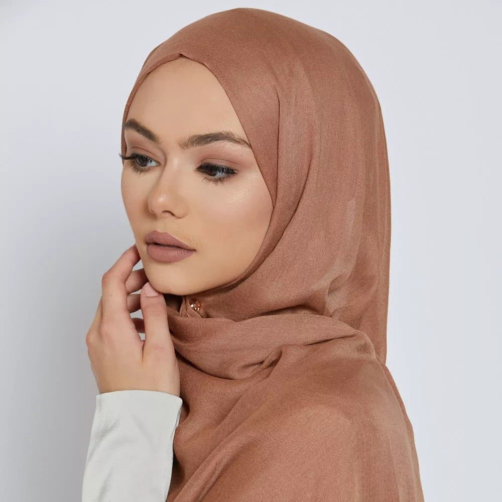 Soft Breathable Solid Color Versatile Hijab (MH188) - Mariam's Collection