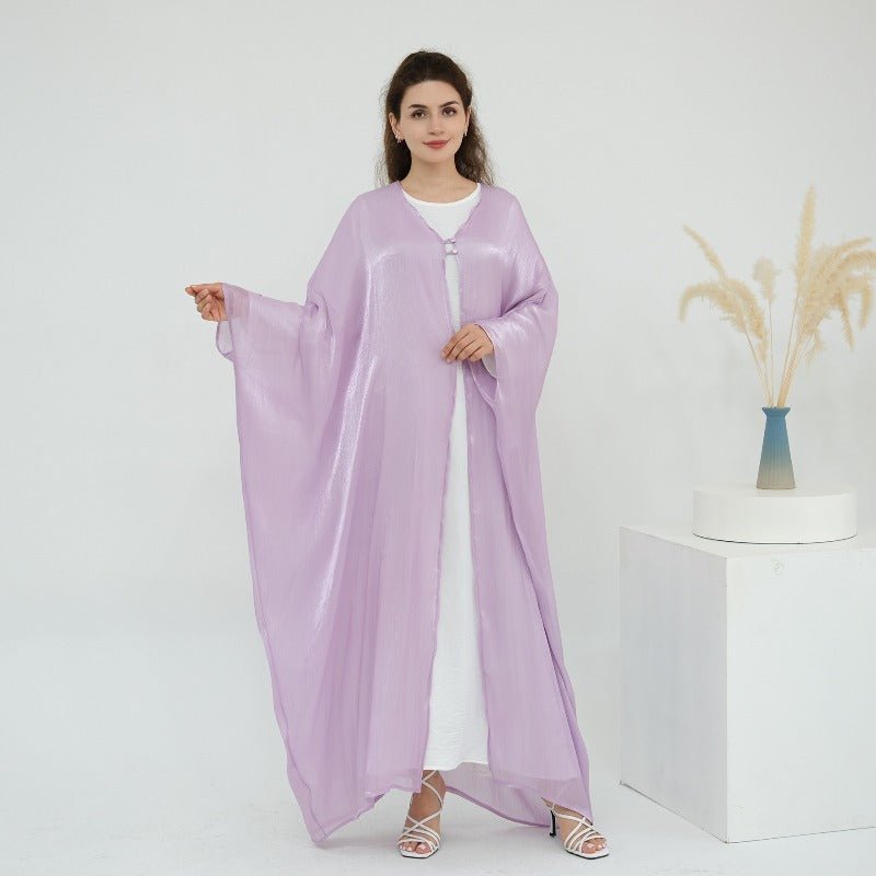 Soft Crinkle Island Cotton Batwing Cardigan 3 - Piece Set(MOA228) - Mariam's Collection