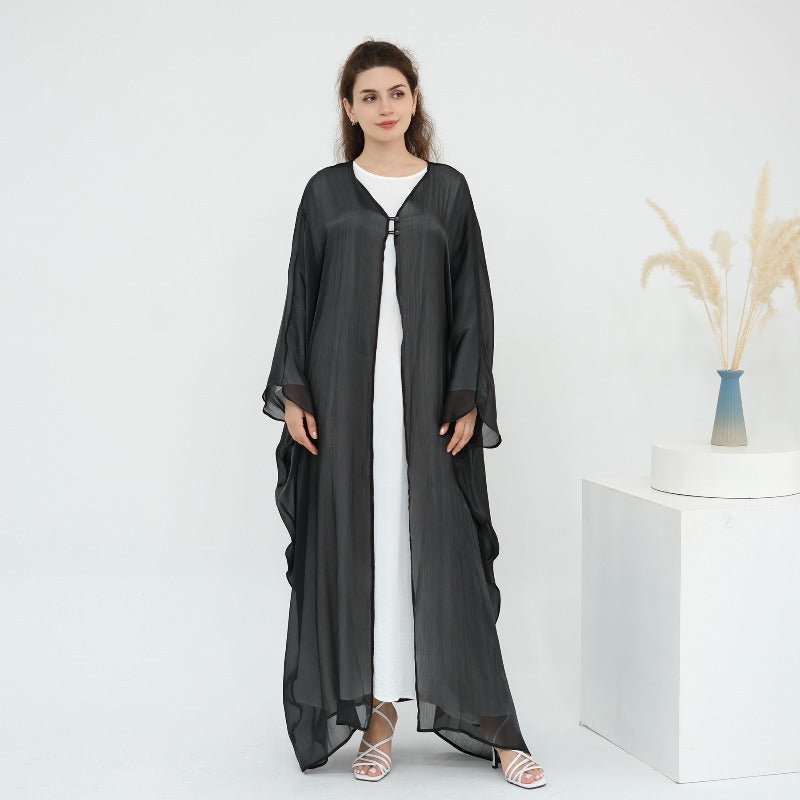 Soft Crinkle Island Cotton Batwing Cardigan 3 - Piece Set(MOA228) - Mariam's Collection