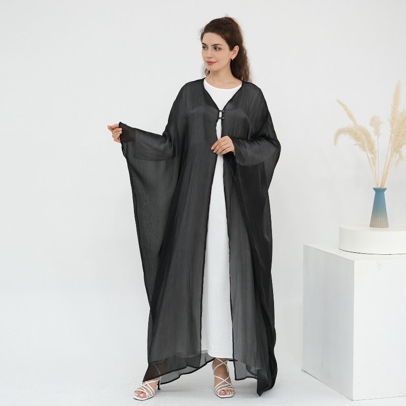 Soft Crinkle Island Cotton Batwing Cardigan 3 - Piece Set(MOA228) - Mariam's Collection