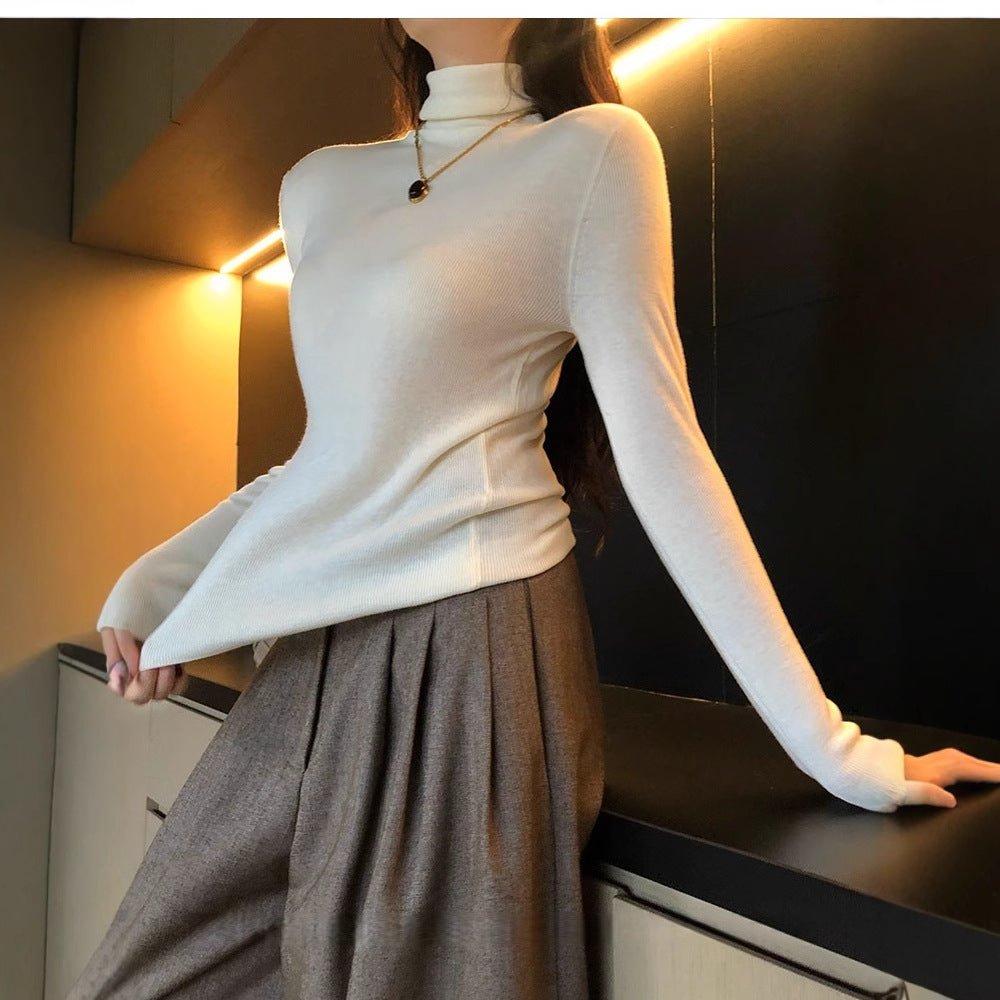 Soft Wool Blend Turtleneck Base Layer Top(MS179) - Mariam's Collection