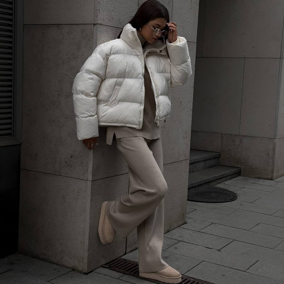 Solid Color Asymmetric Tunic & Wide Leg Pants Set(MS174) - Mariam's Collection