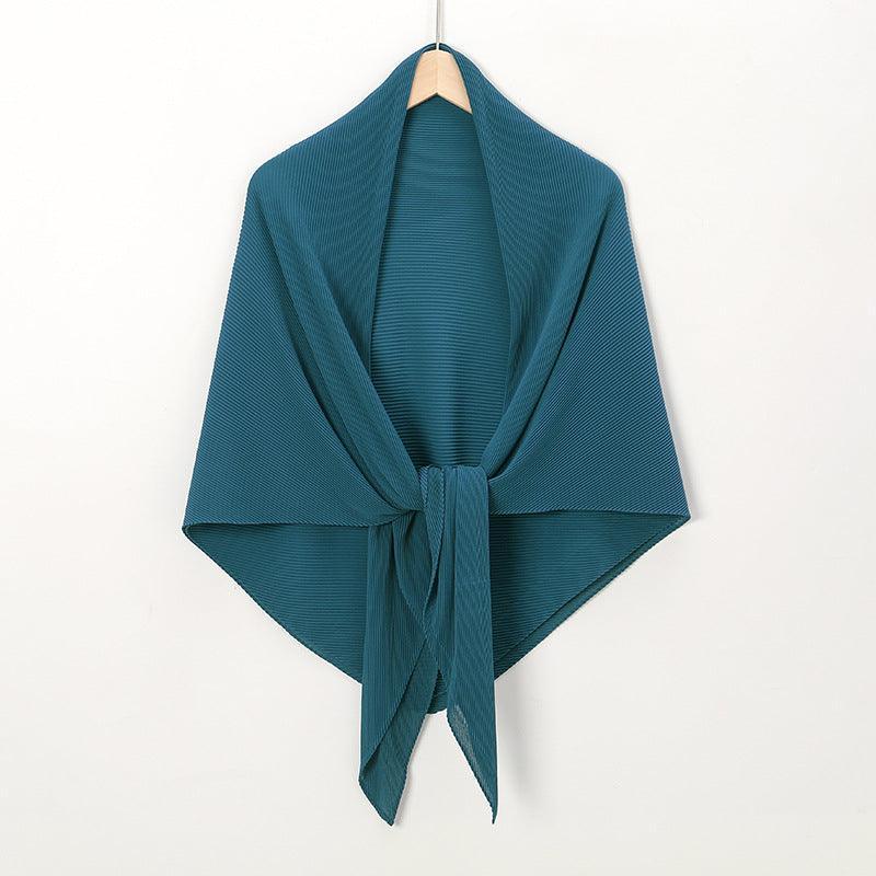 Solid Color Crinkle Chiffon Hijab - Lightweight Scarf for Women - Mariam's Collection