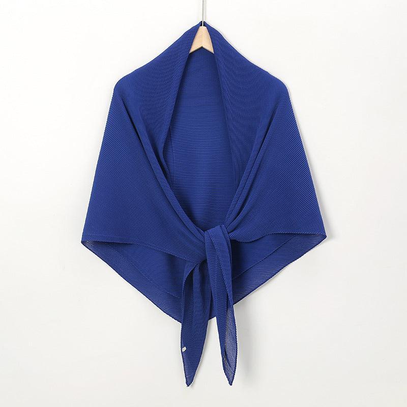 Solid Color Crinkle Chiffon Hijab - Lightweight Scarf for Women - Mariam's Collection