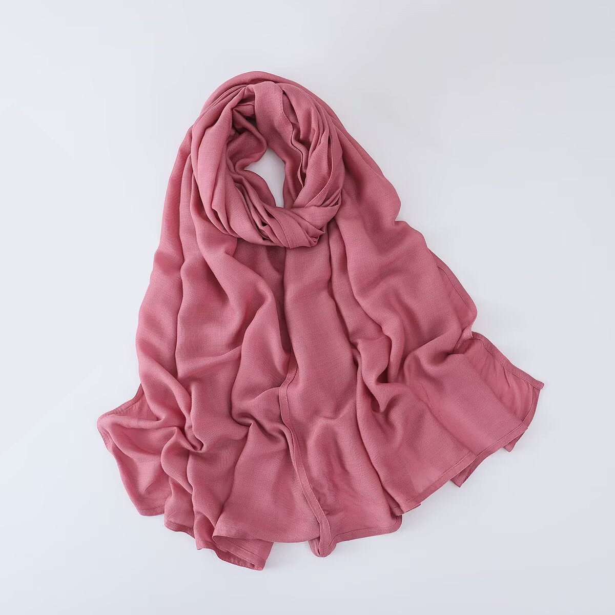 Solid Color Minimalist Versatile Soft Hijab (MH170) - Mariam's Collection