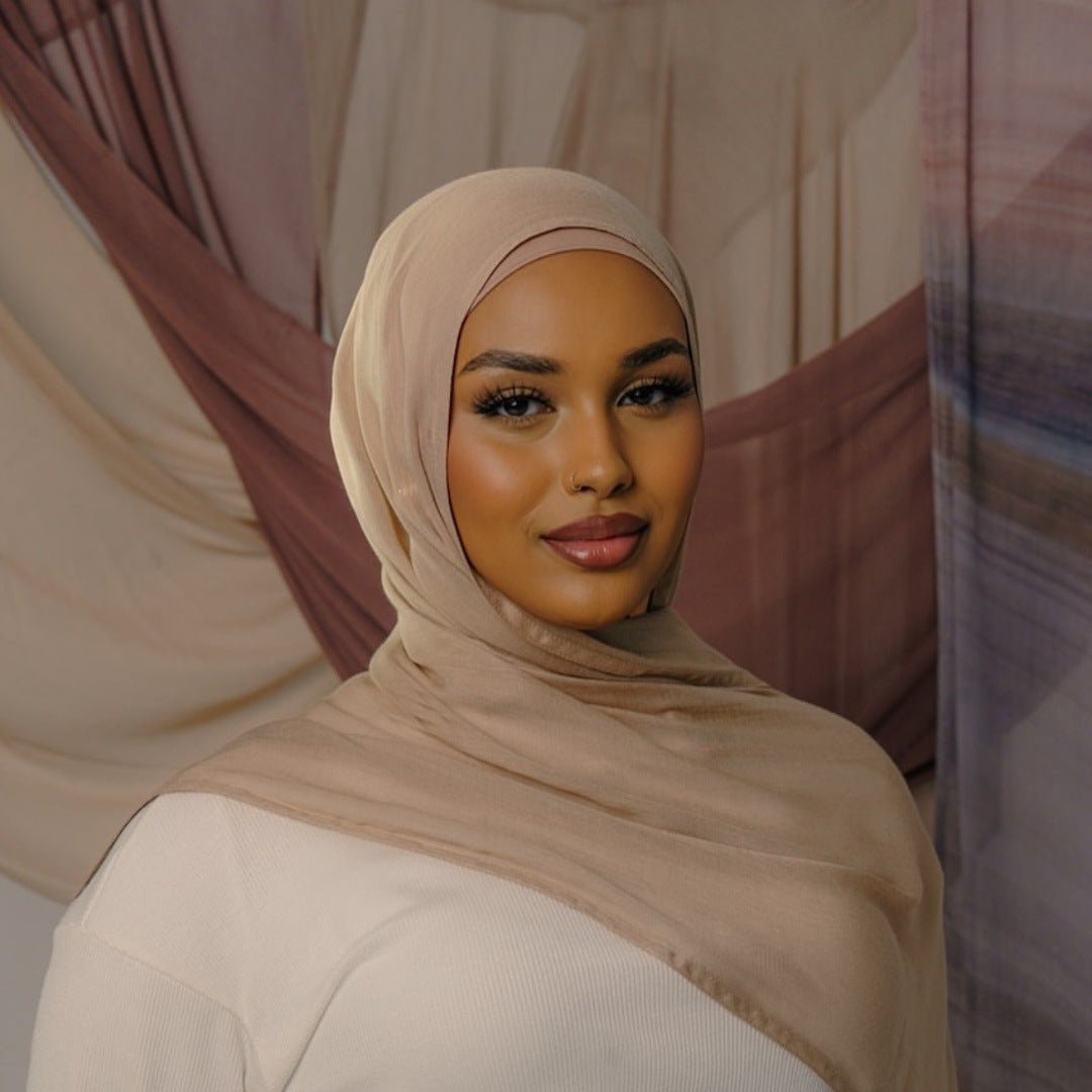 Solid Color Minimalist Versatile Soft Hijab (MH170) - Mariam's Collection