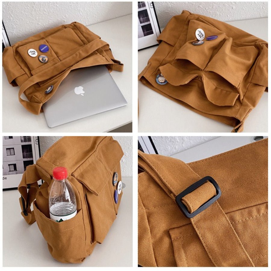 Spacious Multi-Pocket Shoulder Tote(MAC465) - Mariam's Collection