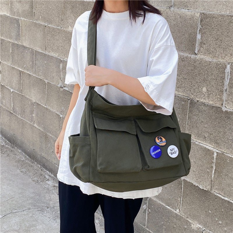 Spacious Multi-Pocket Shoulder Tote(MAC465) - Mariam's Collection