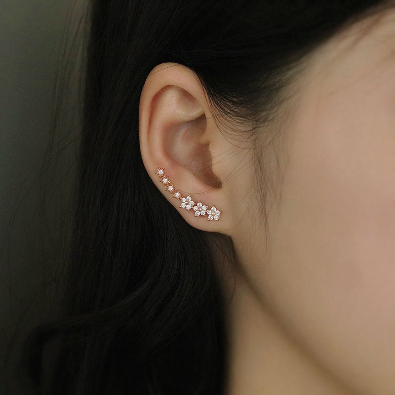 Angled view highlighting curved silhouette of ear crawler