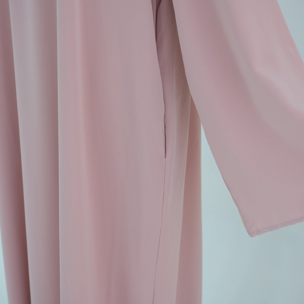Stand-Collar Nida Maxi Dress | Long-Sleeve Belted Modest Dress(MA475) - Mariam's Collection