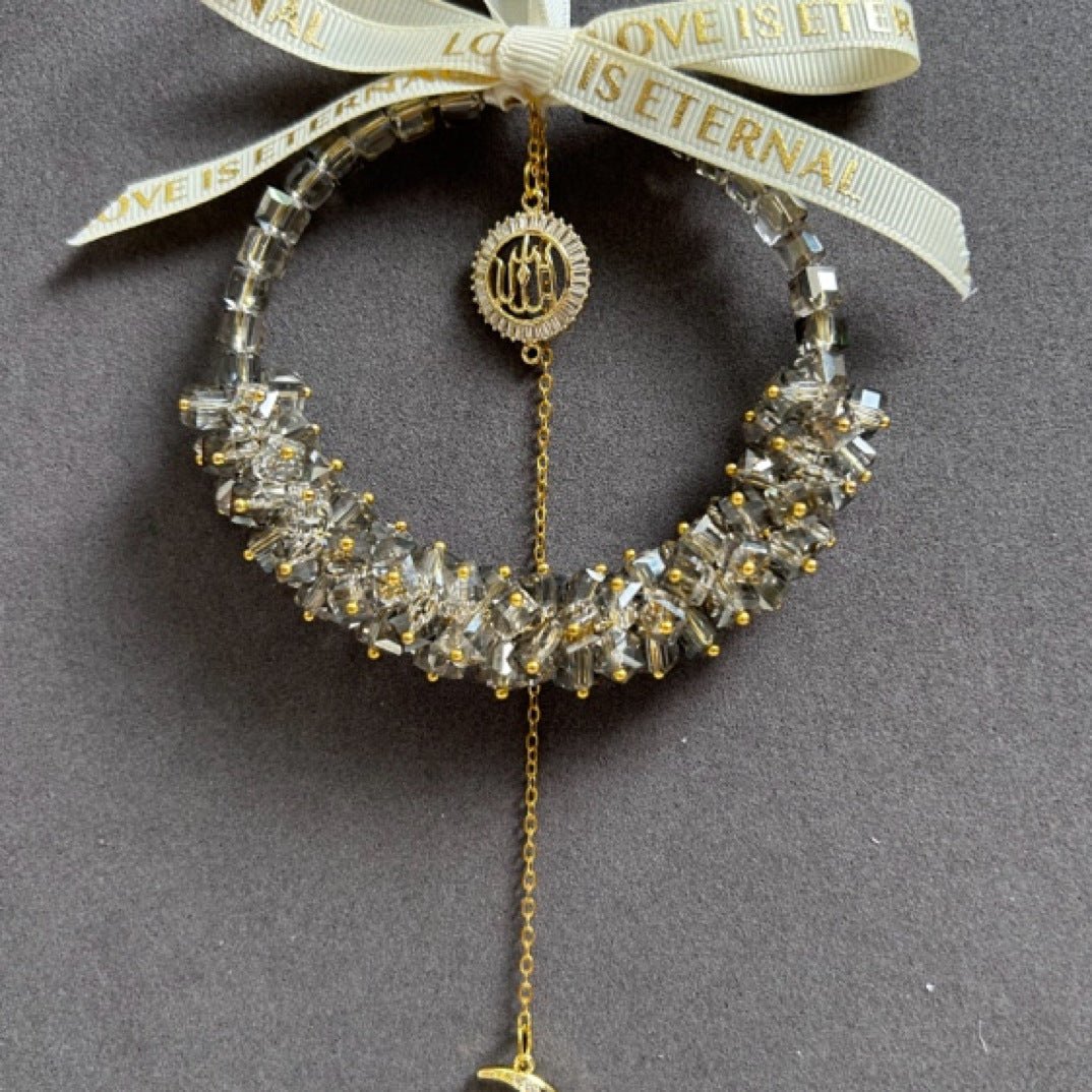 Star Moon Crystal Vehicle Hanging Ornament (MAC290) - Mariam's Collection