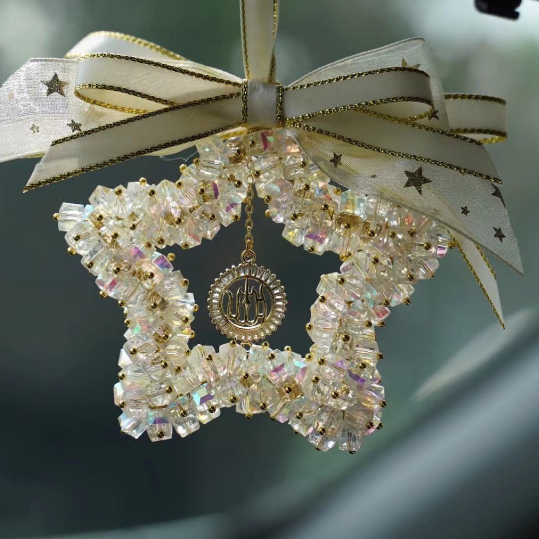 Star Moon Crystal Vehicle Hanging Ornament (MAC290) - Mariam's Collection